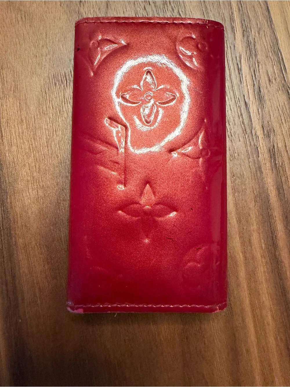 Vintage Louis Vuitton Multiclés 4 key holder in Castilian Red Epi leather